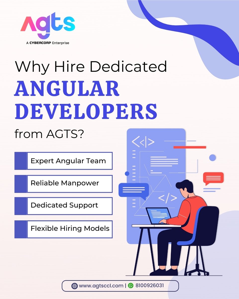 agtsindia's tweet image. Power your project with expertise! Hire dedicated Angular developers from AGTS and build fast, scalable, &amp;amp; future-ready web apps.

Get in touch with us @ 𝟖𝟏𝟎𝟎𝟗 𝟐𝟔𝟎𝟑𝟏
Visit Us @ agtsccl.com

#AngularDevelopers #HireDevelopers #DedicatedHiring #AGTS #AGTSCCL