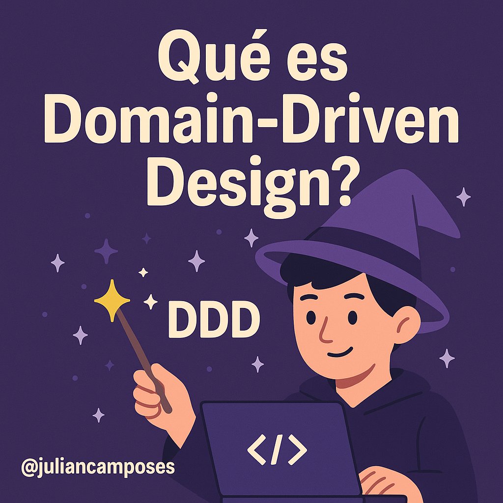 juliancamposes's tweet image. ¿Eres PROGRAMADOR JUNIOR y todavía "DDD" (Domain-Driven Design te suena a magia negra?

Tranquilo, DDD no es brujería: es una forma de organizar tu proyecto para que el código se parezca al negocio que estás resolviendo.

Te lo explico paso a paso 🧵👇