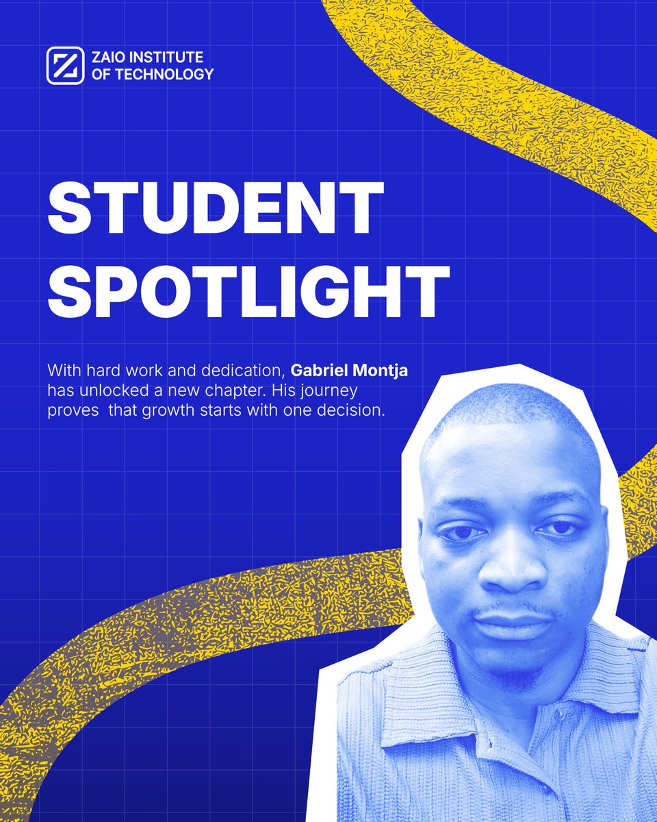 Student spotlight: Matome Montja 🚀

He came to <a href="/zaiotech/">Zaio Institute of Technology</a>  with experience in microcontrollers…
Now he’s building full-stack apps with:
💻 HTML, CSS, JS
⚛️ React
🗄️ MongoDB &amp; Mongoose

He’s grown in:
✔️ Critical thinking
✔️ Scalable architecture
✔️ Best engineering practices