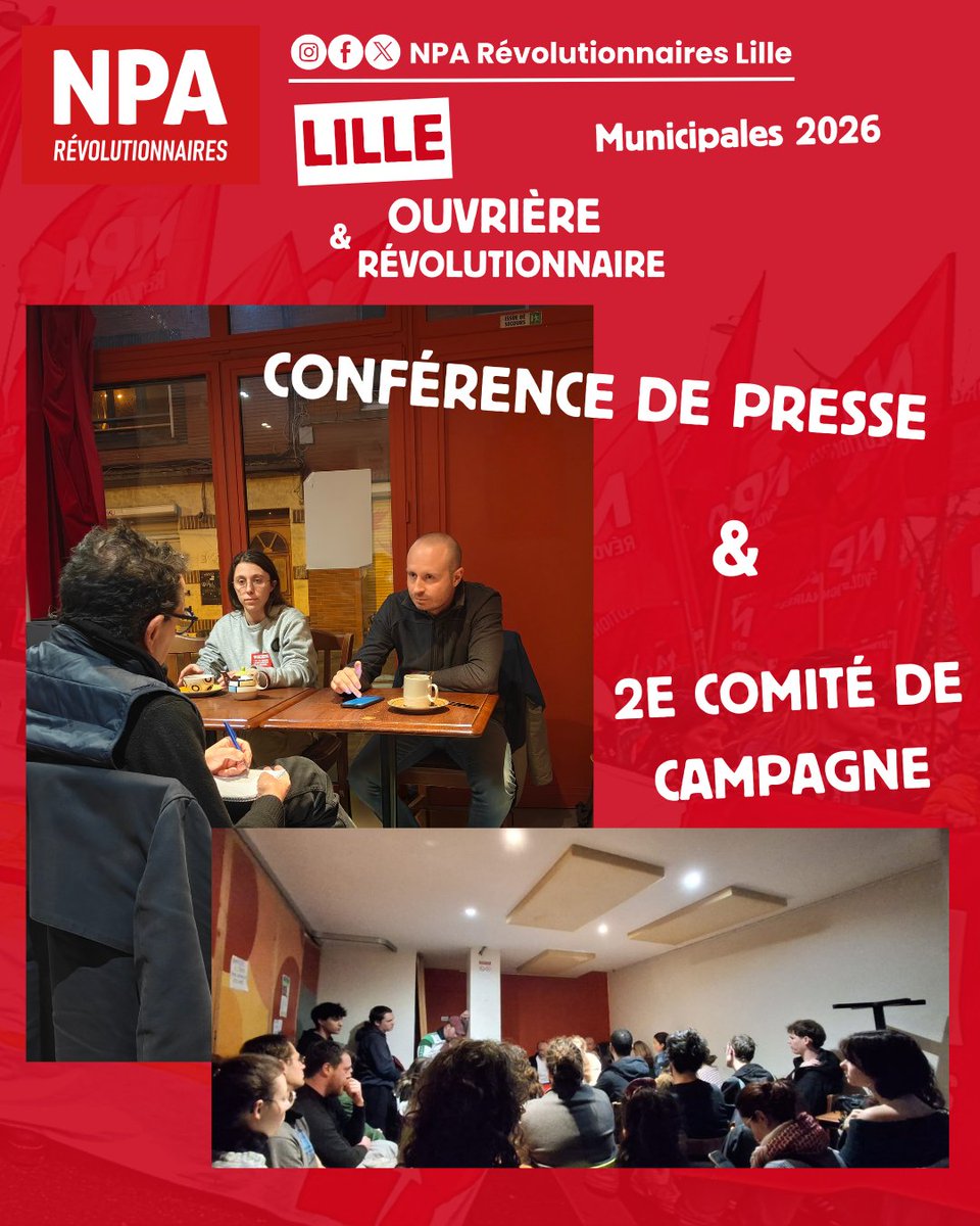 npaj_revo_lille's tweet image. Succès de notre 2è comité de campagne ! On se retrouve en janvier pour le prochain.
Après une conférence de presse, la Voix du Nord a publié un article pour présenter notre liste !
#lille #municipales #lillemunicipales #révolutionnaires #révolution