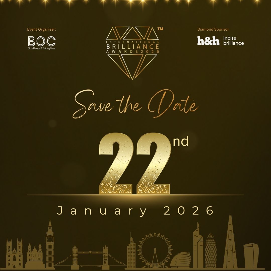 Save the Date. Our Big Awards Night is Nearly Here! 

📅 22 January 2026
📍 Millennium Gloucester Hotel, London Kensington
⏰ Doors open at 6:00 PM

🎟️ Book your tickets:
brillianceawards.awardstage.com/#!/event

#BrillAwards #InternationalBrillianceAwards #AwardsCeremony #CelebratingBrilliance