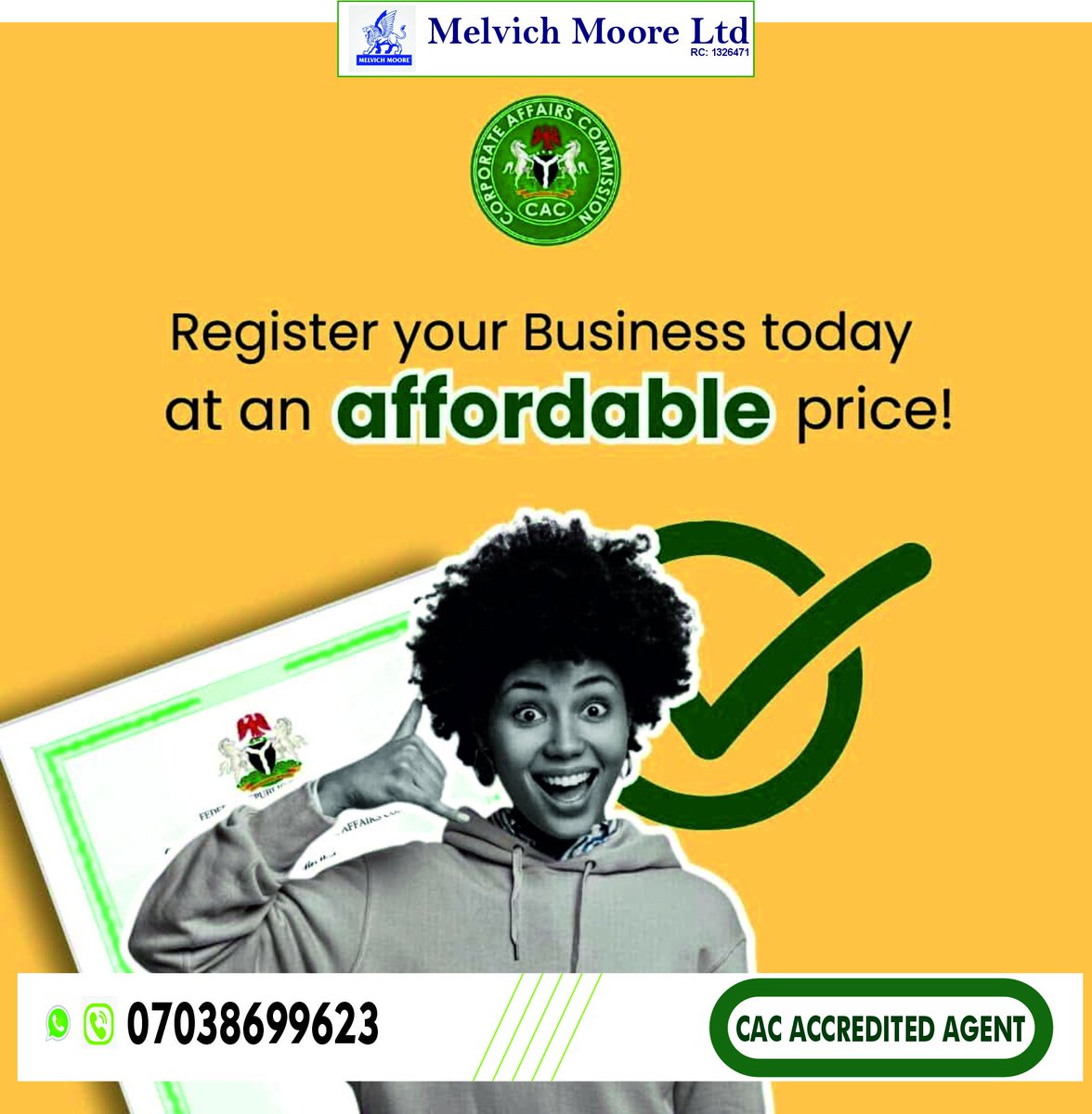 DrChimela's tweet photo. Let's help you register your Business, Company, NGO, Church, etc

Annual returns, Change of name, and other Post Incorporation Services https://t.co/SvDrzFMEhQ