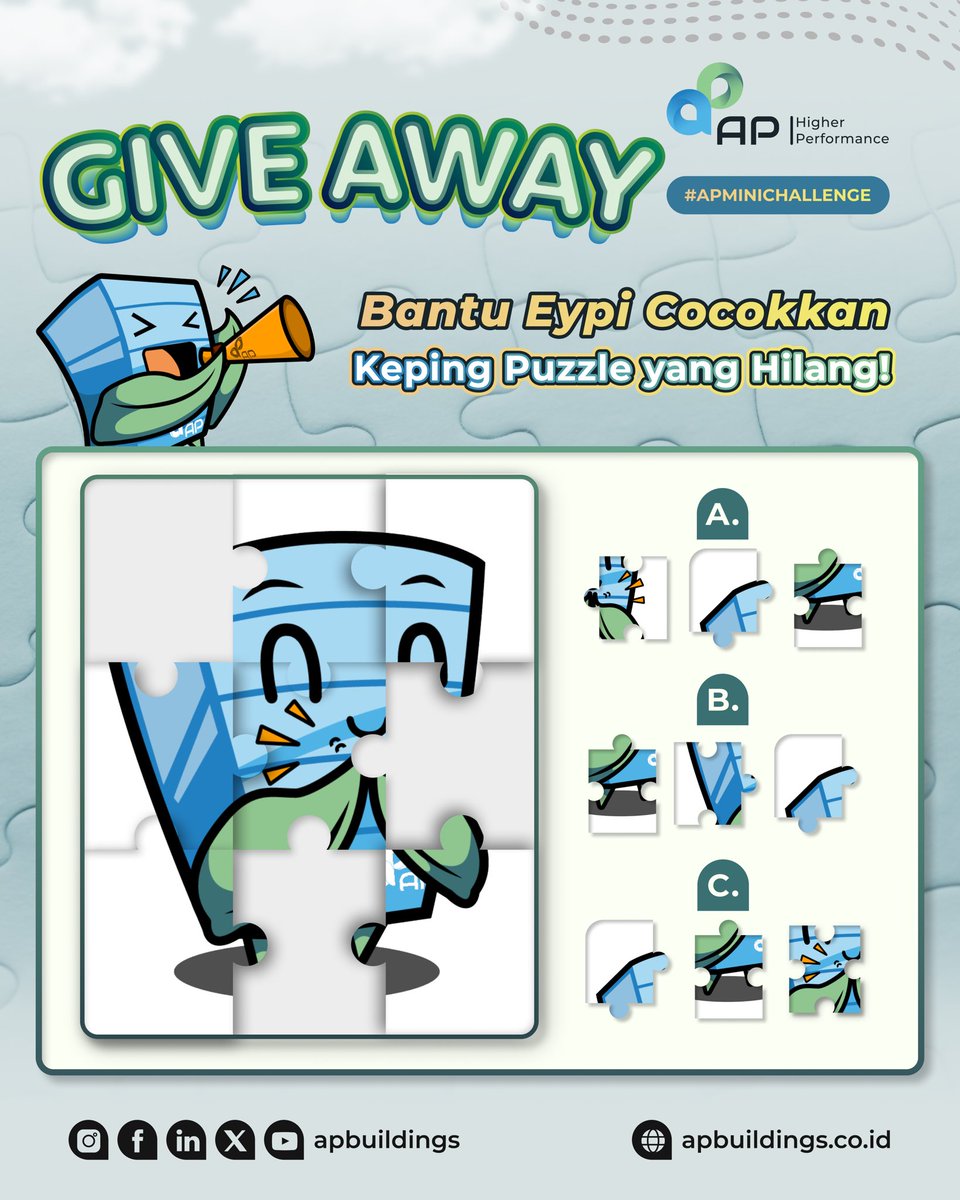 apbuildings's tweet image. Halo, #APFriends! Ikutan Giveaway dengan jawab #APMiniChallenge di atas, yuk! Ada e-money senilai 50k buat kamu lho yang beruntung. Gimana caranya? Gampang banget!