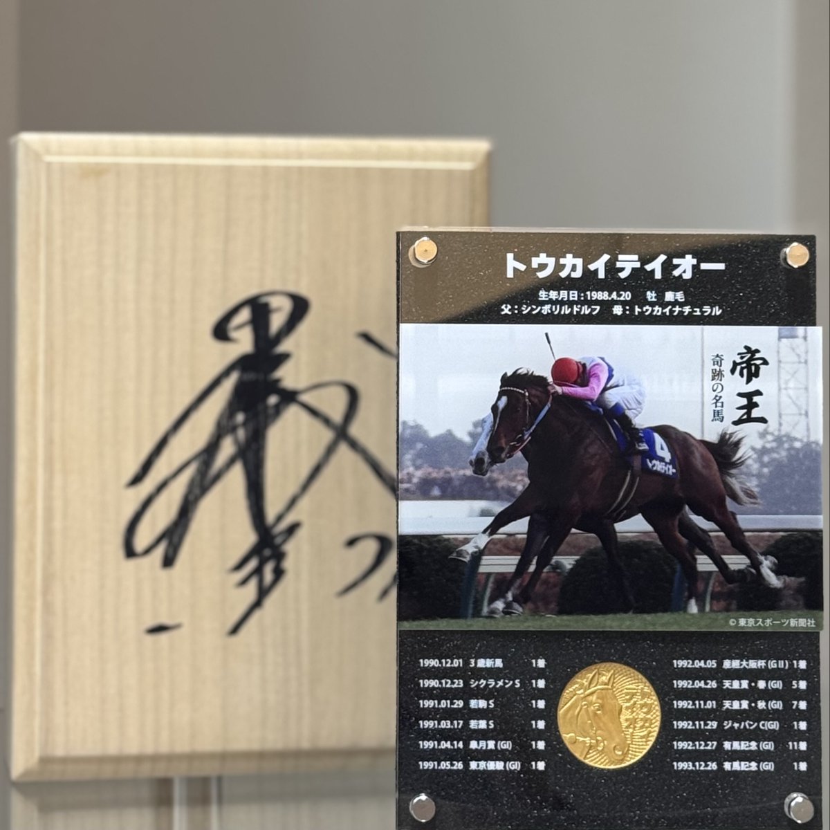 素敵なご縁で、この度トウカイテイオーの純金コインの商品化をさせて