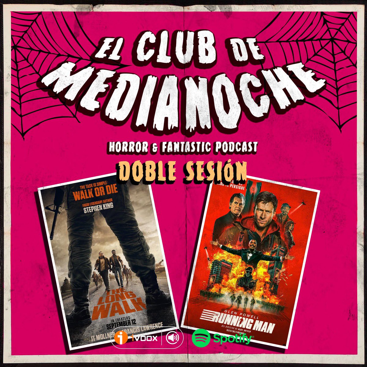 Club_medianoche's tweet image. Nuevo programa!
Doble sesión de distopías yanquis con el sello de Stephen King:
#TheLongWalk y #TheRunningMan 
También comentamos noticias y varios estrenos interesantes, todo aderezado con la habitual sarta de gilipolleces marca de la casa. 🫡🇺🇸

go.ivoox.com/rf/163881218