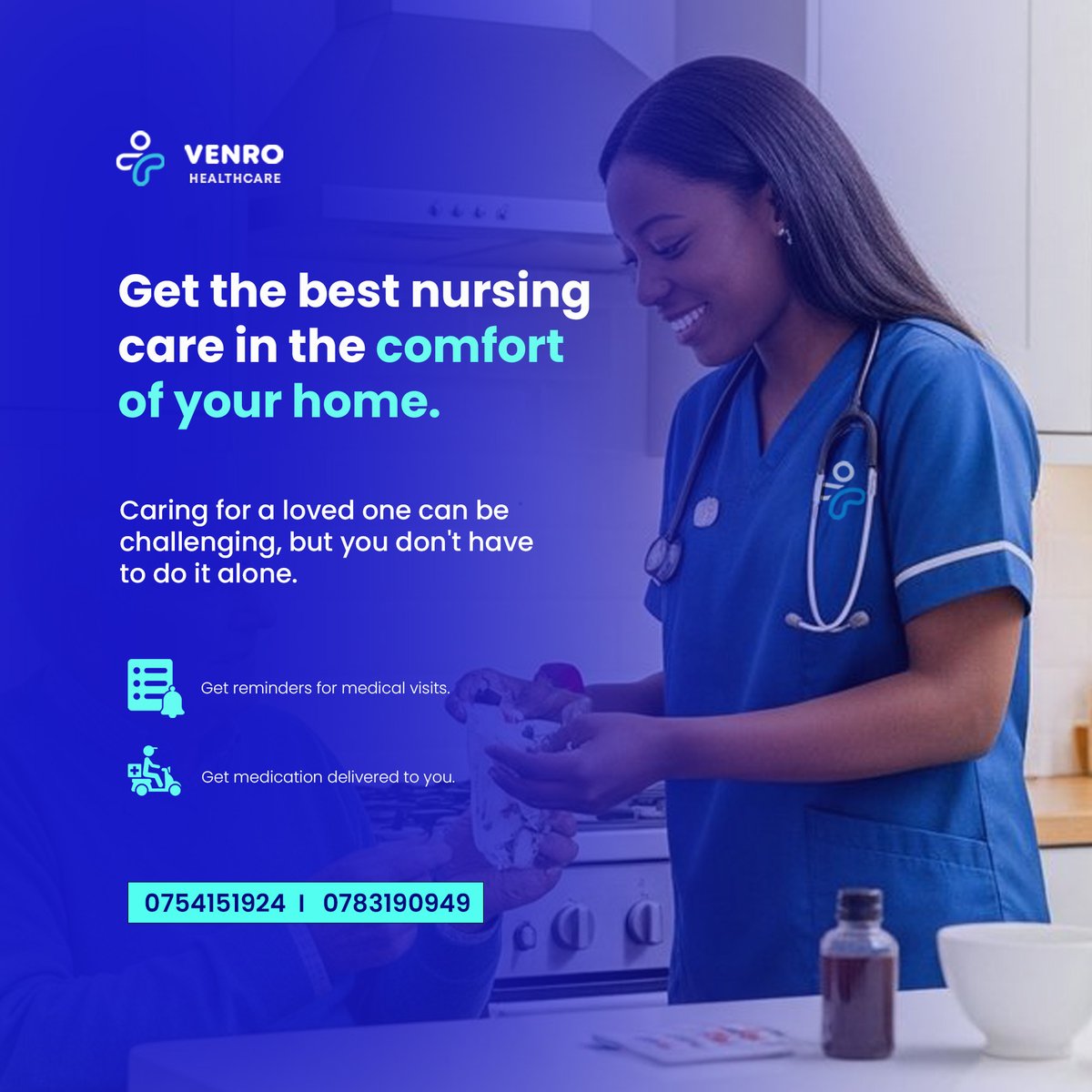 We will provide you with care that is both flexible and personal.  #venrohealthcare #venropharmacy