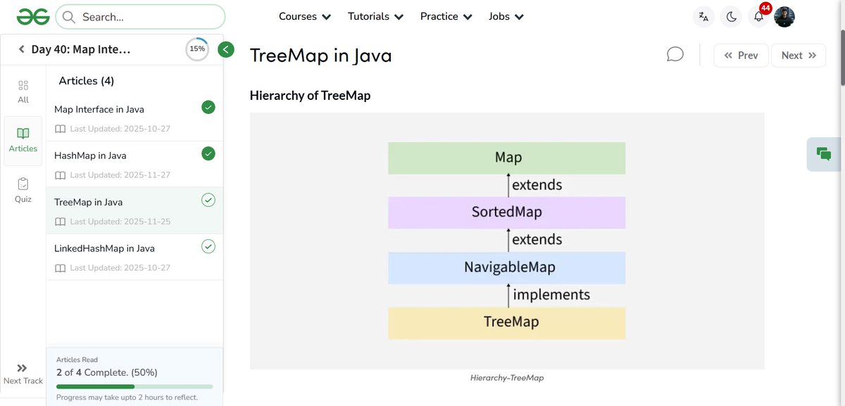 amanhaidry's tweet image. #Java from @geeksforgeeks 🚀
✅Map Interface
✅HashMap
✅TreeMap
✅LinkedHashMap

#365DaysOfCode #JavaDev #GeeksforGeeks #gfg #nationskillup #skillupwithgfg #365DaysOfCoding