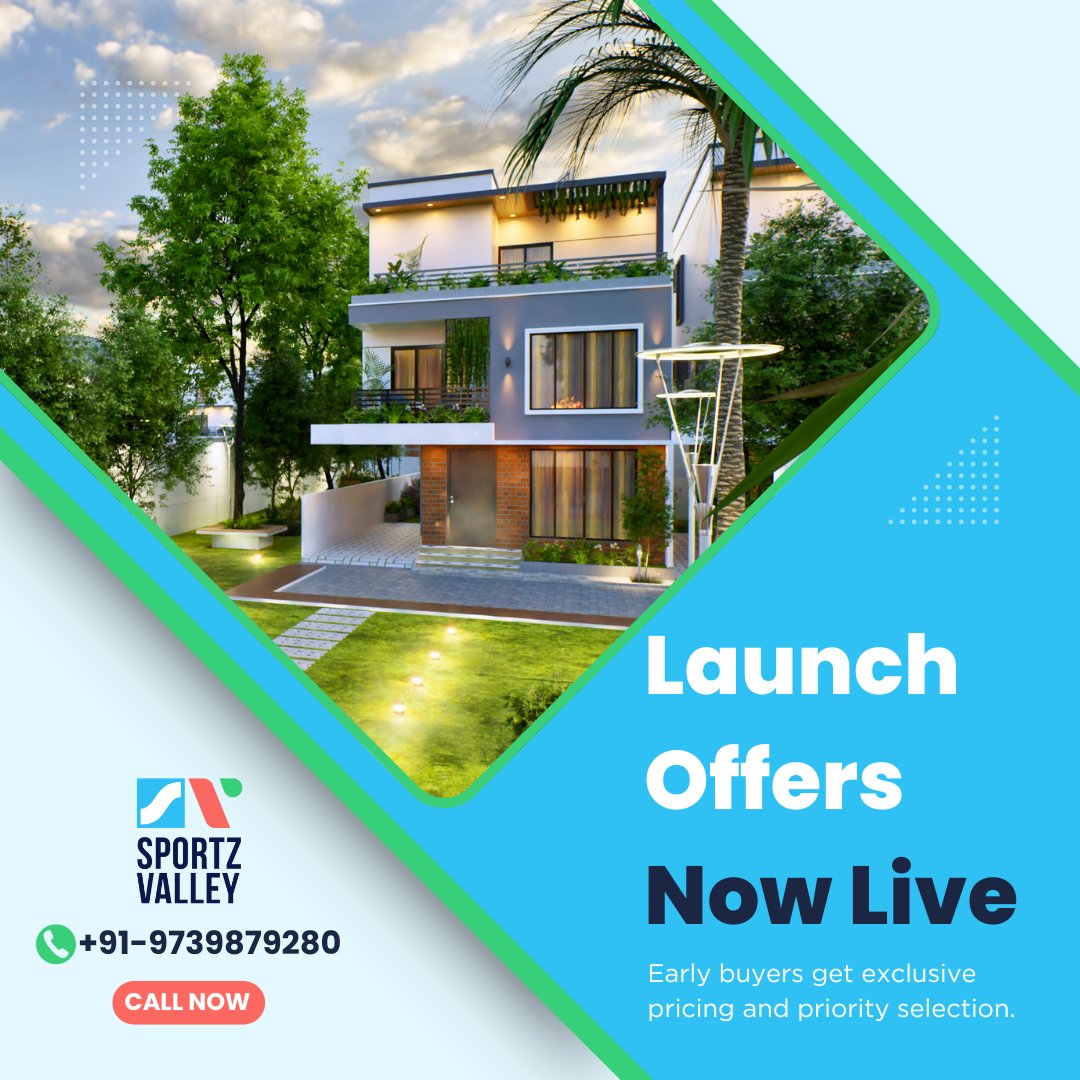 MarkonHomes's tweet photo. 🚀 Launch offers live — exclusive pricing for early buyers at Sportz Valley, Sarjapur.

📞 +91 97398 79280

#SportzValley #Markonhomes #4bhkvillas #Sarjapur #BangaloreRealEstate #Launch #offers #LiveNow #Bengaluru https://t.co/E5R33GhTQ6