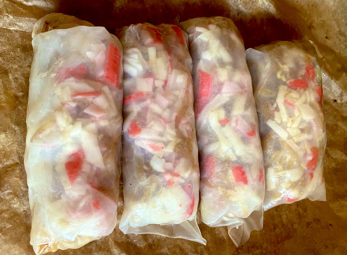Tell me you’re obsessed with making spring rolls without telling me you’re obsessed with making spring rolls…Breakfast ready for the air fryer 🤤🤤🤣🤣