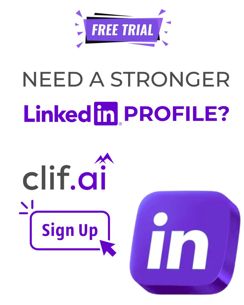 CLIF + LinkedIn -  Your fastest career upgrade and a much, much better salary!

For college students across North America, CLIF is the smartest way to boost your LinkedIn profile, build a powerful résumé, and unlock top opportunities.

Level up your career! start with #CLIF today