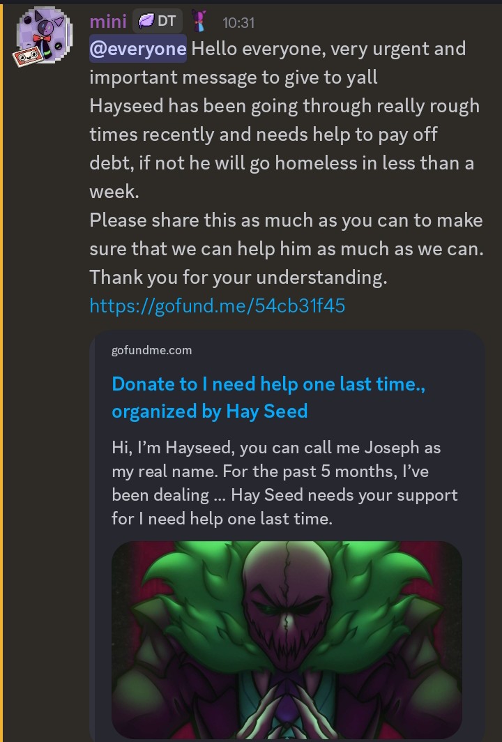 Hello Everyone please if you can help Weednose, if you can't share this.
All support is welcome. 
gofund.me/54cb31f45