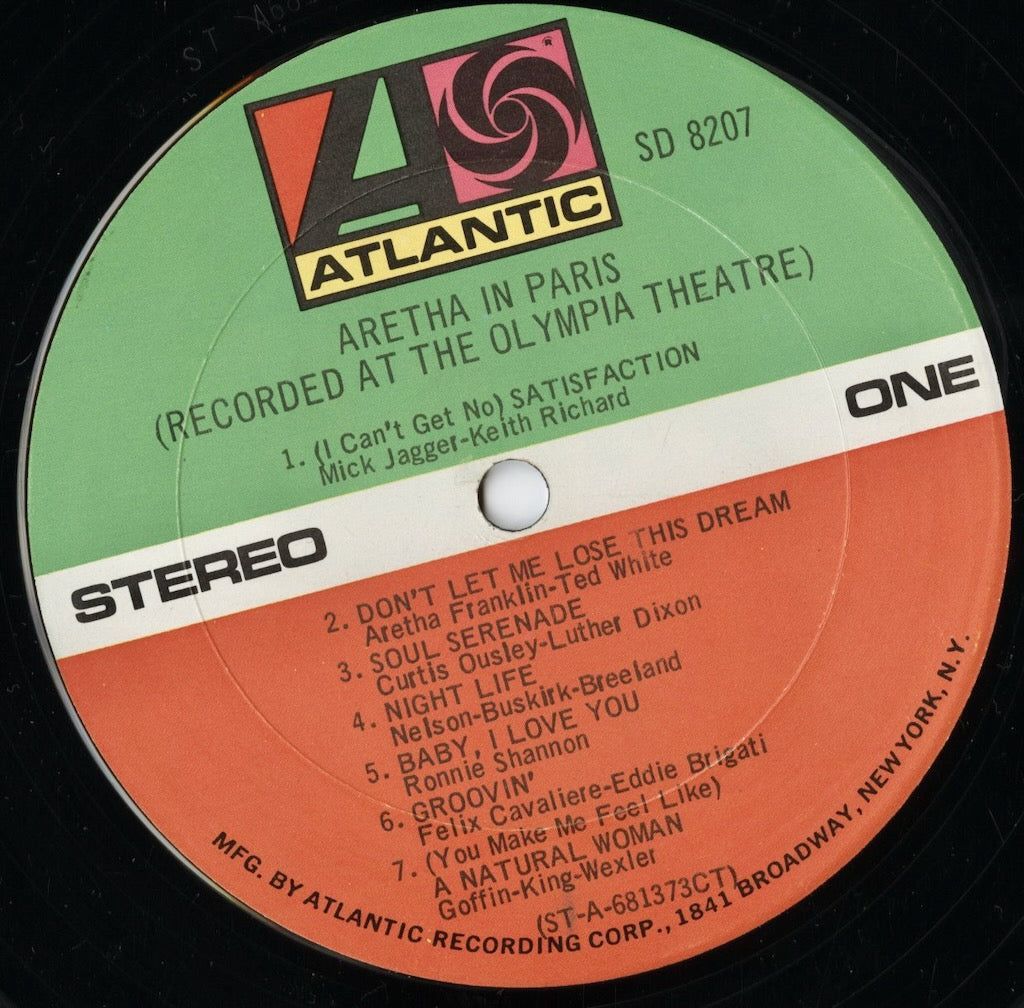 Aretha Franklin / Aretha In Paris (SD 8207)】68年発表。ヨーロッパ