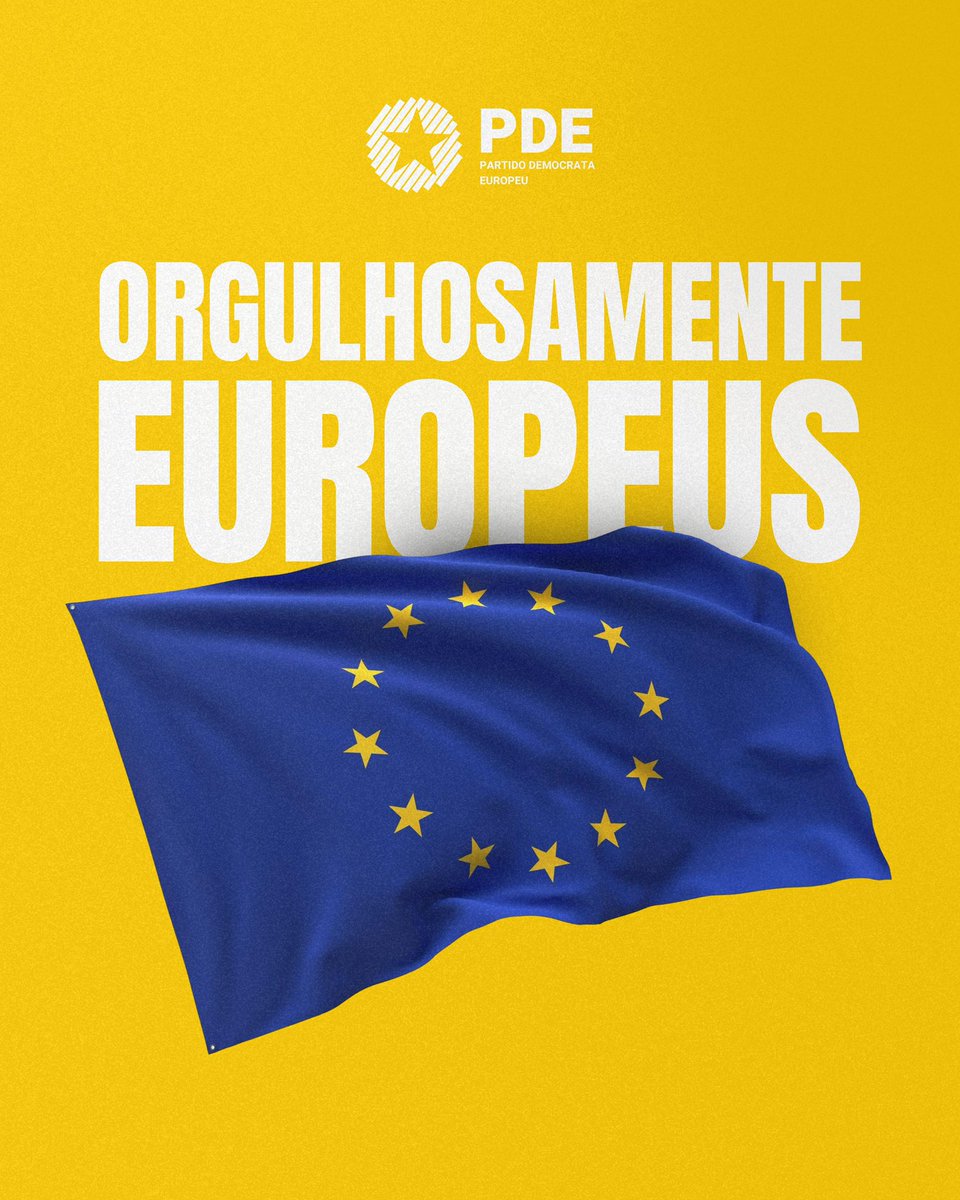 Esta é a nossa bandeira!

Significa unidade, liberdade, paz, democracia, igualdade, civilização, diversidade, Estado de direito, ciência, beleza e força.

Não há nada mais importante do que lutar pelos nossos valores!

Viva a Europa!