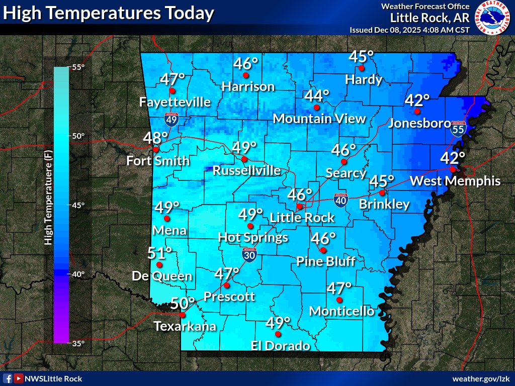 PulaskiAR's tweet image. Brace yourself, Pulaski County—winter’s knocking! ❄️ Temps stuck in the 40s, clouds hanging on, and perfect vibes to hop on that holiday horse and ride into the festive spirit! 🎄🐴✨
#PulaskiCountyWeather #ChillyDays #HolidayVibes #WinterIsComing #FestiveFeels