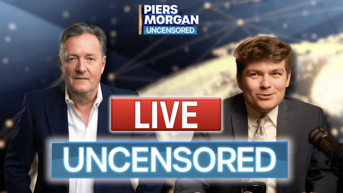 Piers Morgan speaks to Nick Fuentes LIVE at 5pm (12pm ET) - watch here: youtube.com/watch?v=X_KXvj…

<a href="/piersmorgan/">Piers Morgan</a> | <a href="/NickJFuentes/">Nicholas J. Fuentes</a>