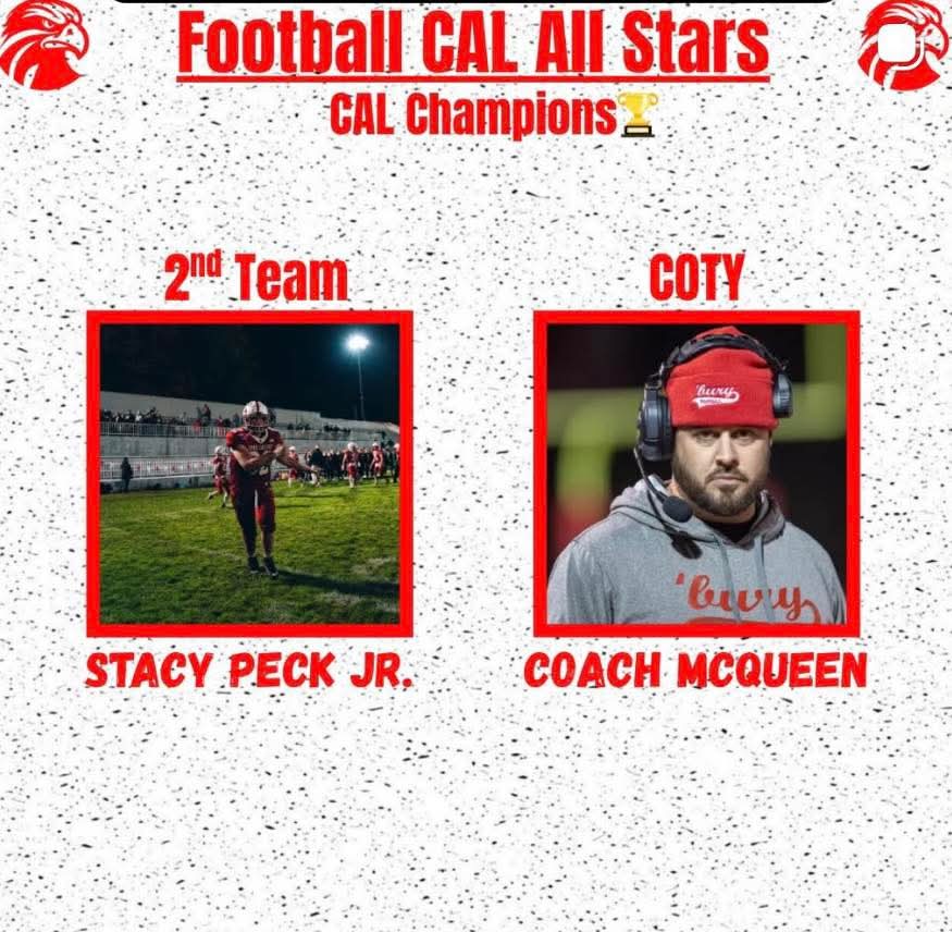 Congratulations to our CAL All-Stars.
Congratulations to our individual award winners:
Justin Dube - MVP
Ethan Kirby &amp; Ollie Peters - Co-DPOY
Coach McQueen - COTY