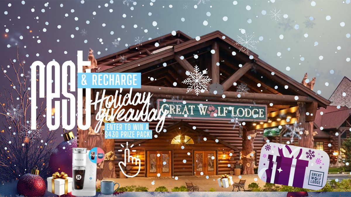 InclusiveADV's tweet photo. #December #Giveaway // Enter to #Win a #RestandRecharge Prize Pack (RV $430!) #Prize Includes (1) $350 Great Wolf Lodge Gift Card + (1) Keurig Coffee Maker Enter at:
Monthly Giveaway — Inclusive Adventures #HappyHolidays #HolidayGifts #holidaytouchdown #Holidays https://t.co/3fRhuG8QUy