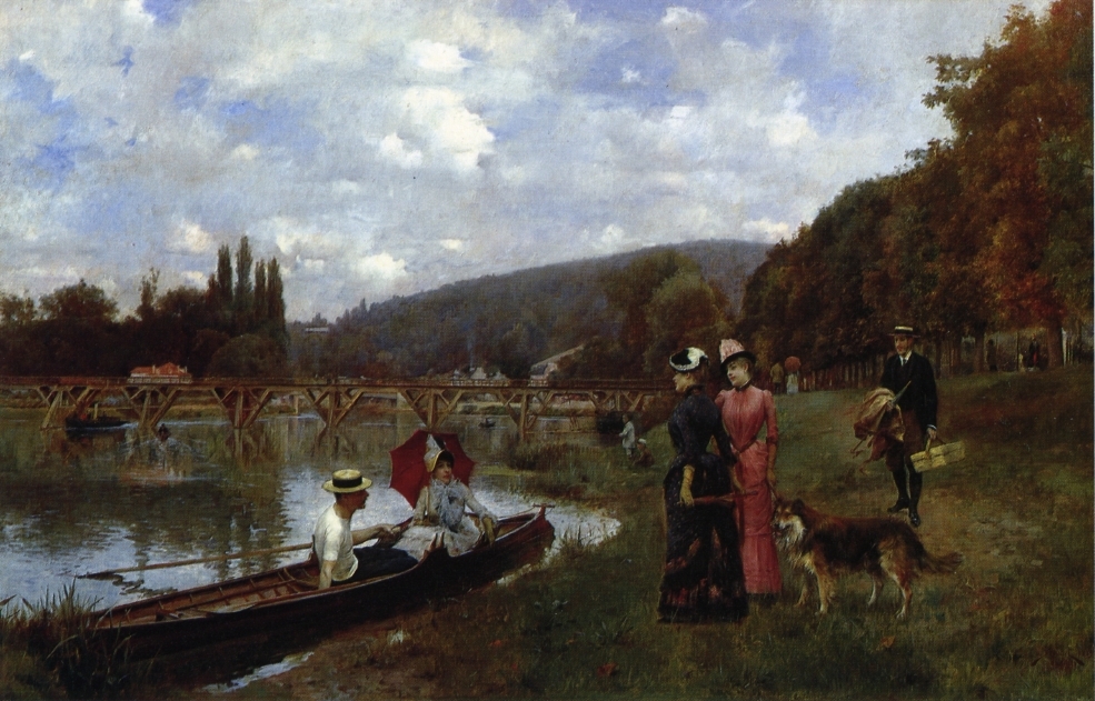 JuliusLStewart's tweet image. The Seine at Bougival #artbots #stewart