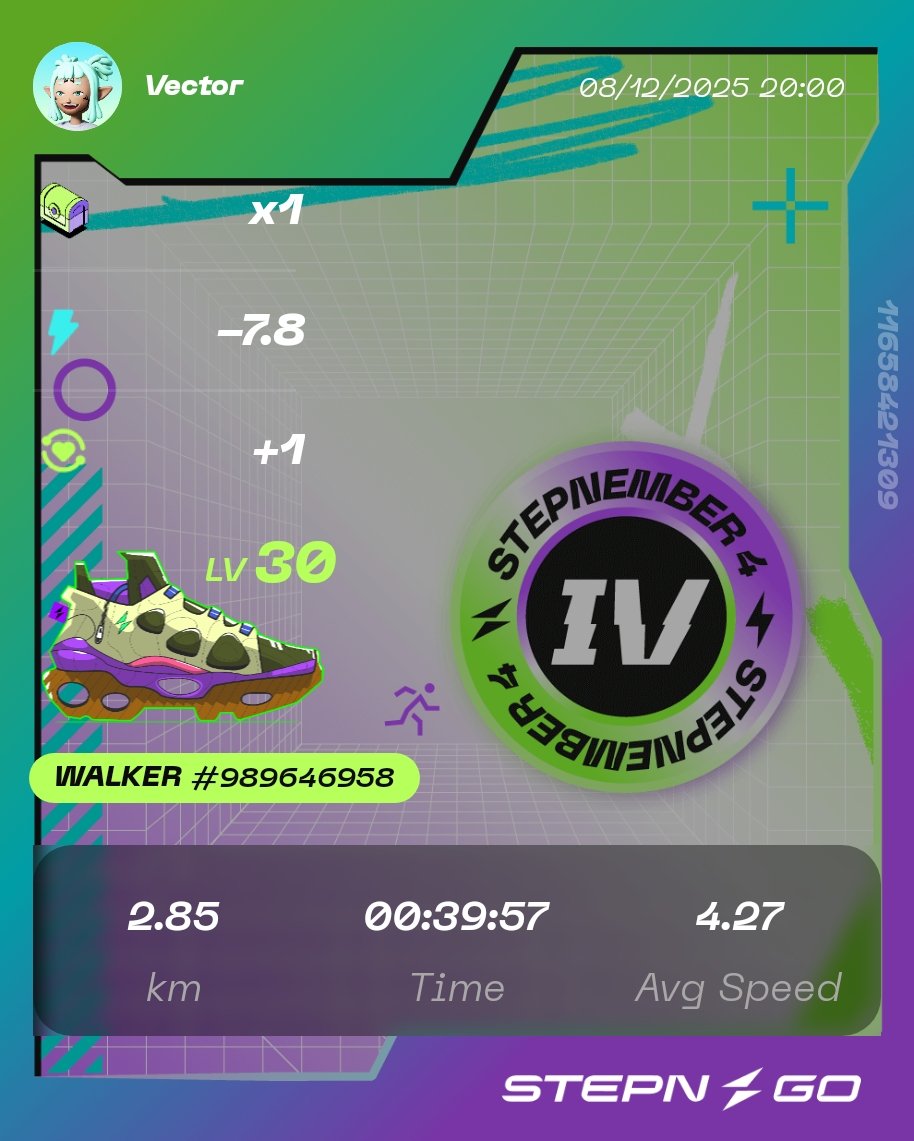 Vector3nn's tweet image. 本日の STEPNGO &amp;amp; OG&amp;amp;Mb4
日課完了❗

11月、12月は忙しいなぁ😂
しかし～ランボルギーニでレジェとは！
さて、どうしようかな😌
#STEPN
#STEPNGO