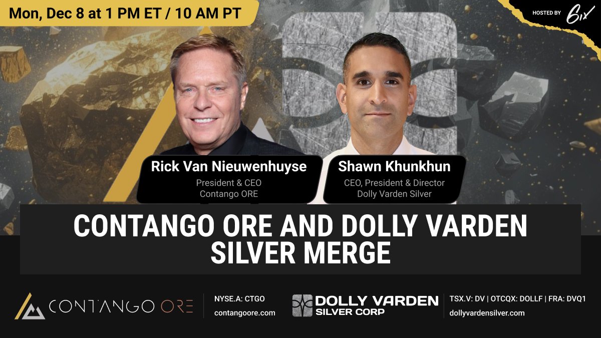 Join executives from $CTGO and $DV.V as they discuss this transformative merger. Following the update, they will be available for questions.

Register here: bit.ly/48sVgww