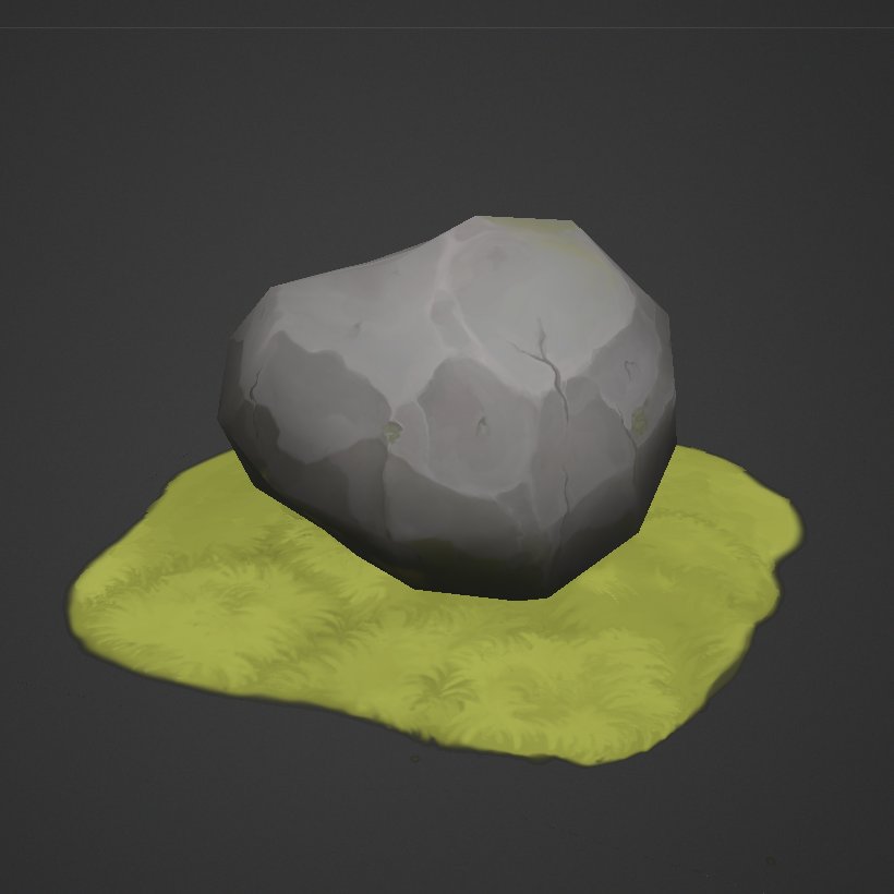 Struggle a little bit with the grass, but I really like how it has become so far (not finish) #3dcoat #handpainted