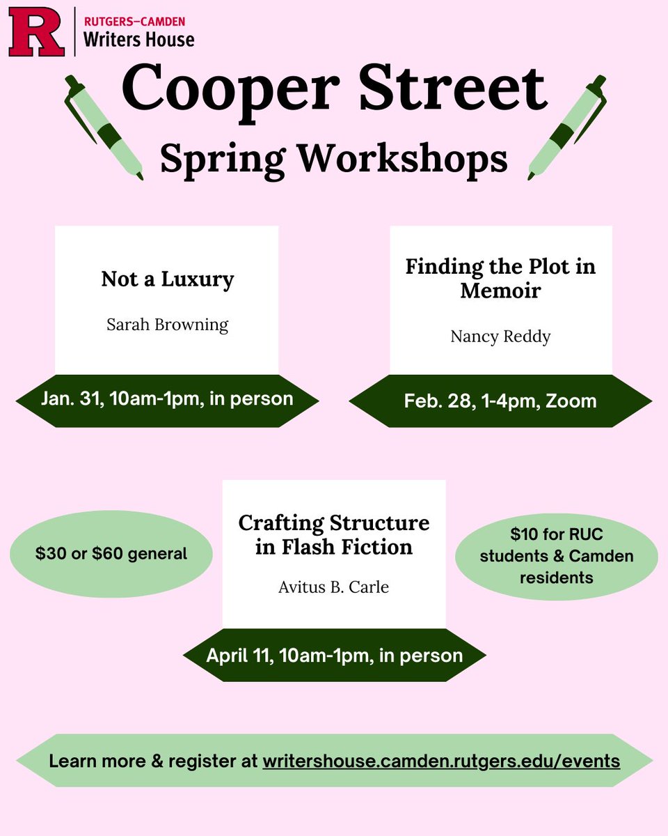 Rutgers Camden Writers House and MFA tweet media