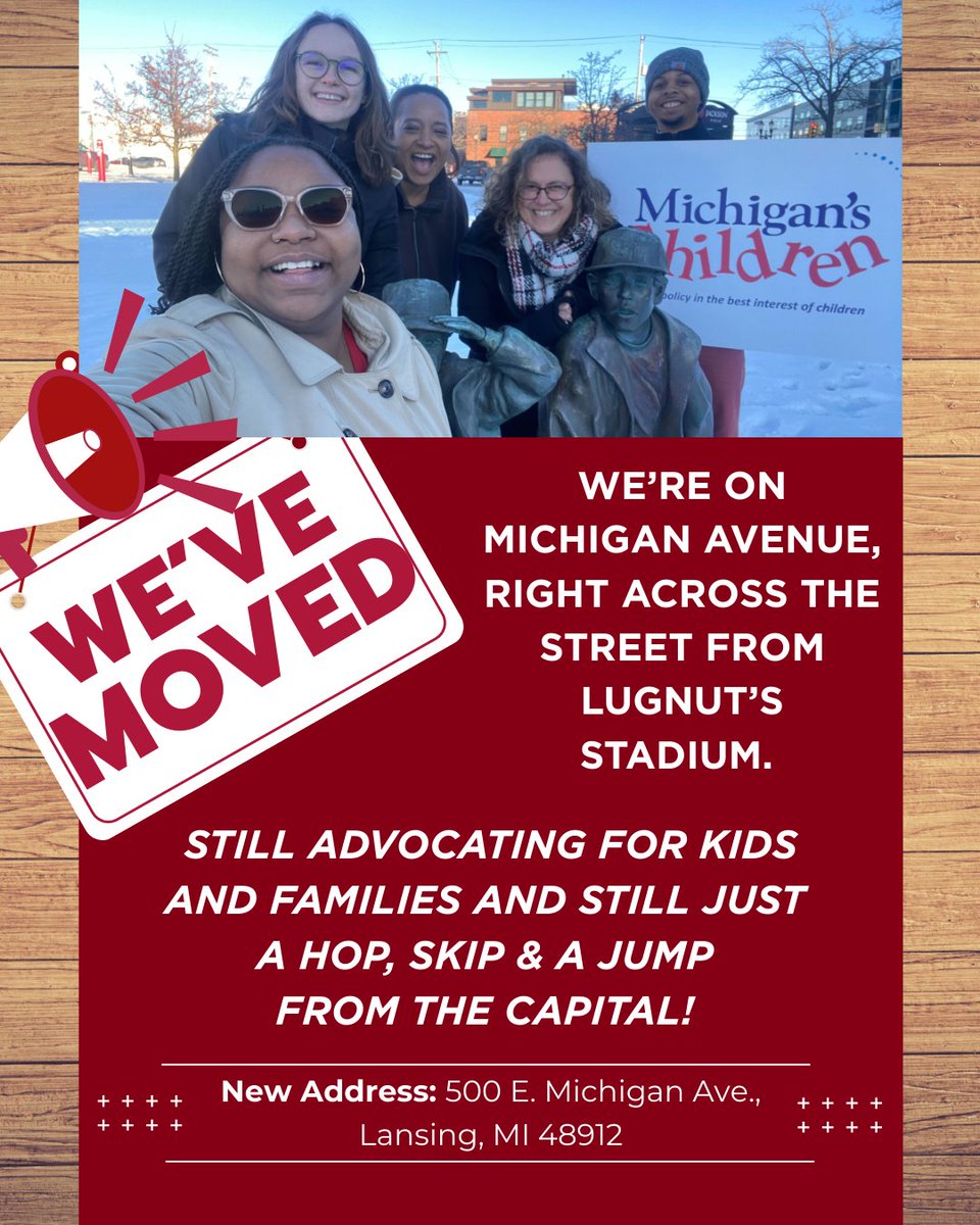 We've moved! We’re on Michigan Avenue, right across the street from Lugnut’s Stadium.