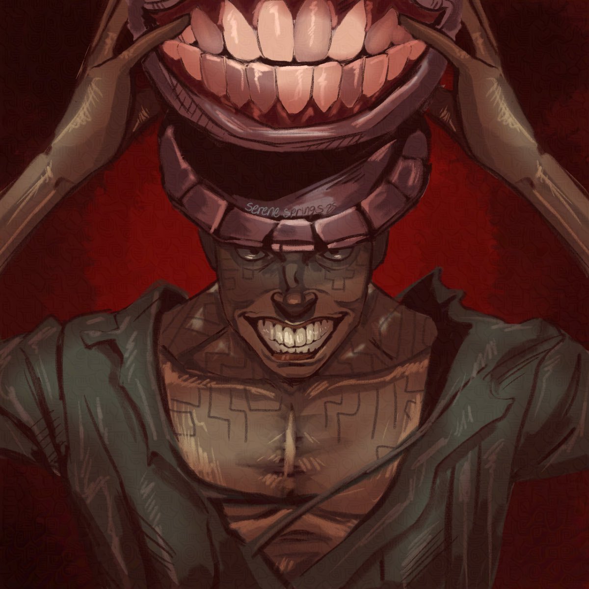 SereneSprings01's tweet image. Quando eu vi essa cinematic eu sabia que tinha que desenhar na minha versão #HEXATOMBE #Hexatombefanart