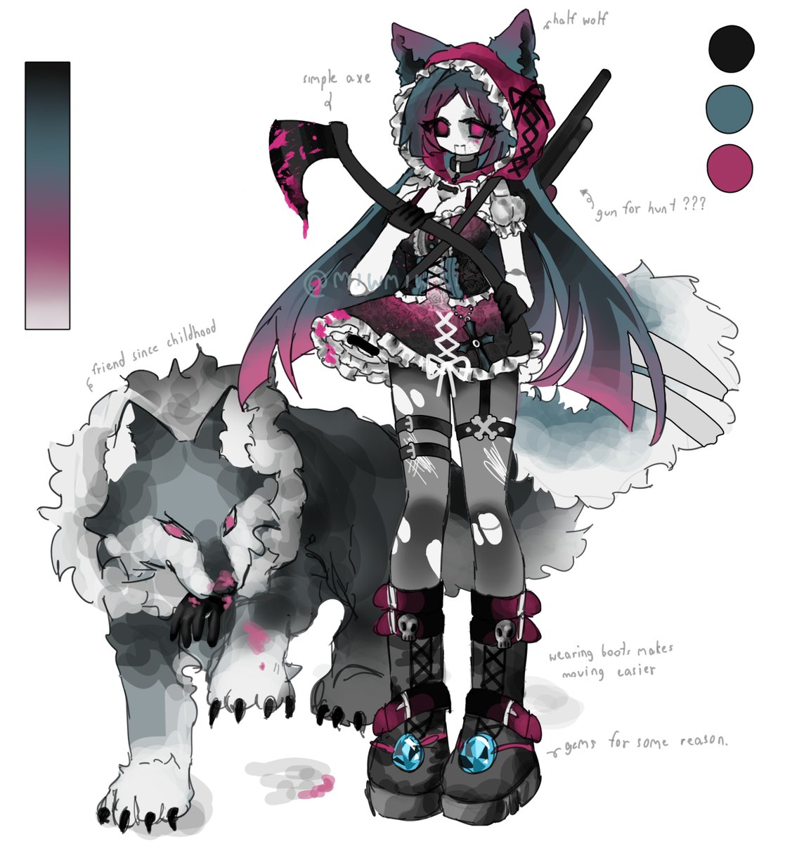 BNana33093's tweet photo. 🖤 Little Red Riding Hood ❤️‍🩹

SB : 55 
MI : 2+ 
AB : 200 (commercial + chibi w/ her wolf )

• 1wk payment plan (40% upfront) no holds 
• for returning clients – holds available, payment time negotiable 

#adoptableTH #adoptable #Auction #Vtuber #characterdesign #adopt #vtuberE https://t.co/oj5gFx7Cgl