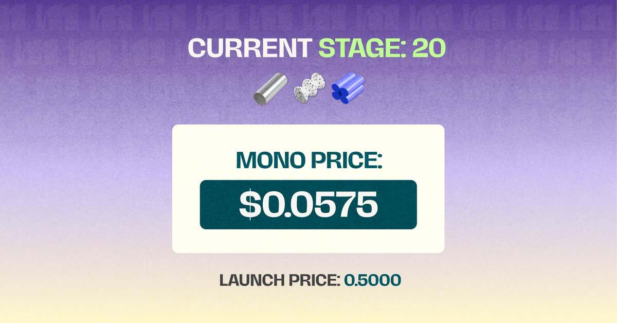 mono_protocol's tweet image. Stage 20 is live! ⚡️

👉 Join now: monoprotocol.com