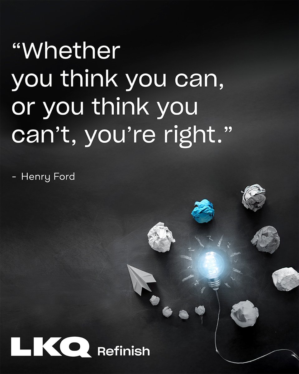 "Whether you think you can, or you think you can’t, you’re right.” — Henry Ford
#MondayMotivational #Refinish