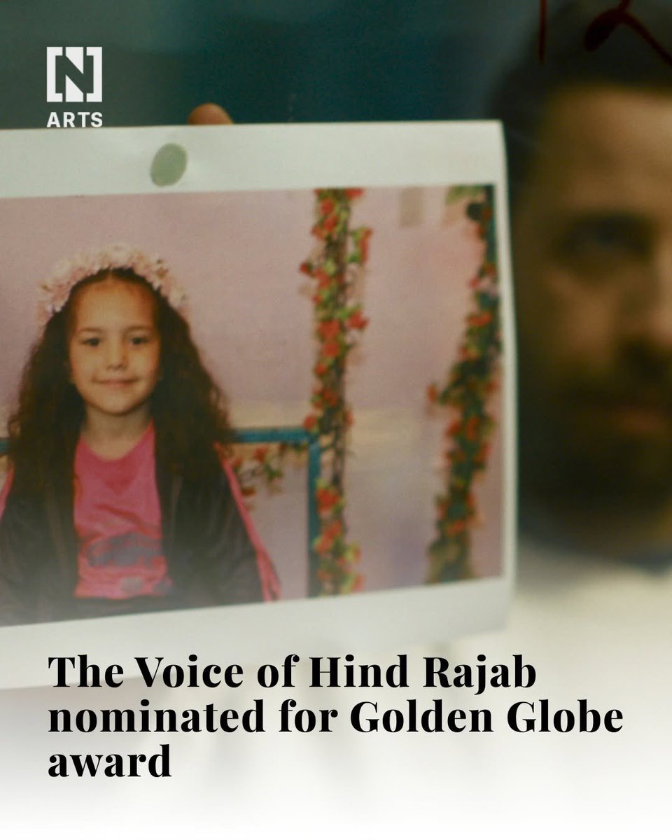 📢 Amazing News: The Voice of Hind Rajab has secured a Golden Globe nomination for Best Non-English Language Film. 

This is HUGE! Justice for Hind