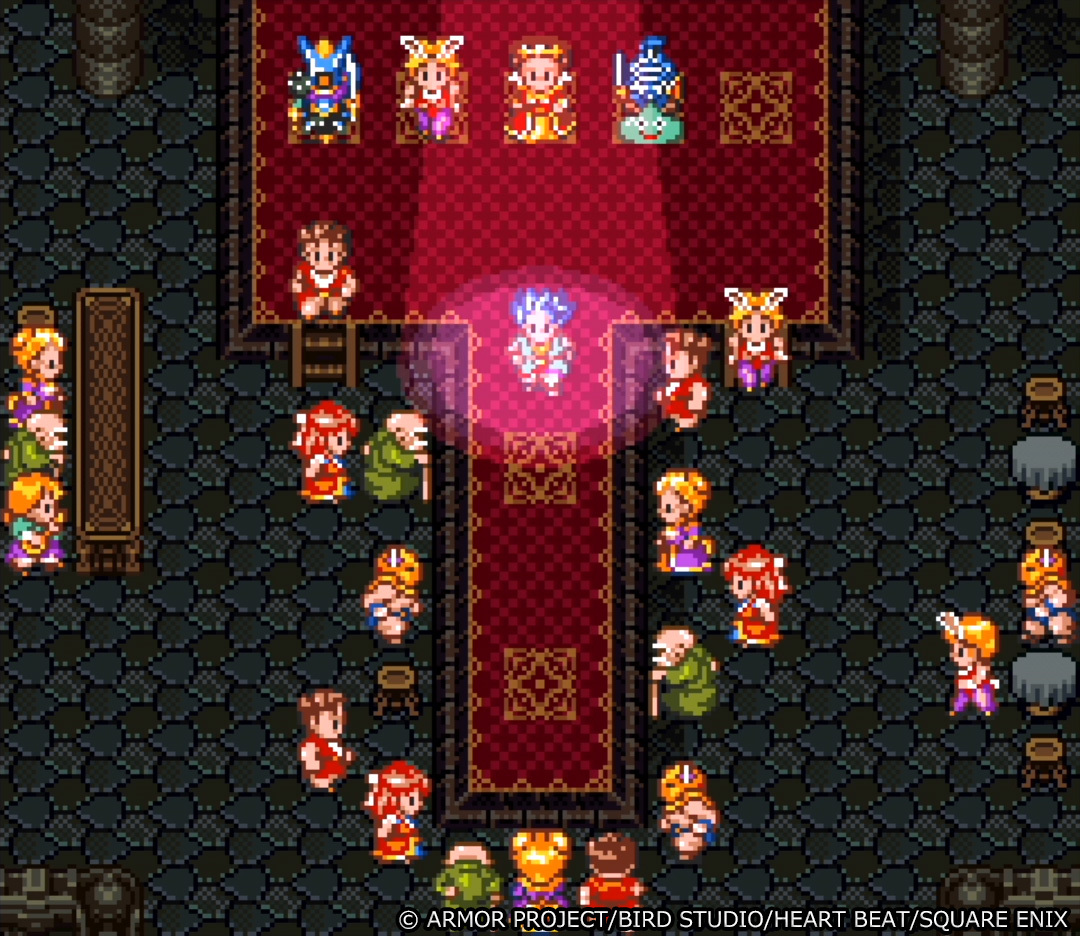 30年前の本日は『ドラゴンクエストVI　幻の大地』の発売日🎉

天空シリーズの最終作である本作は、ふたつの世界を巡る壮大な物語でした😌
新たに登場したパラメーター「かっこよさ」を競うコンテストに出場することも✨

#DQ6 の思い出をぜひ教えてくださいね👀