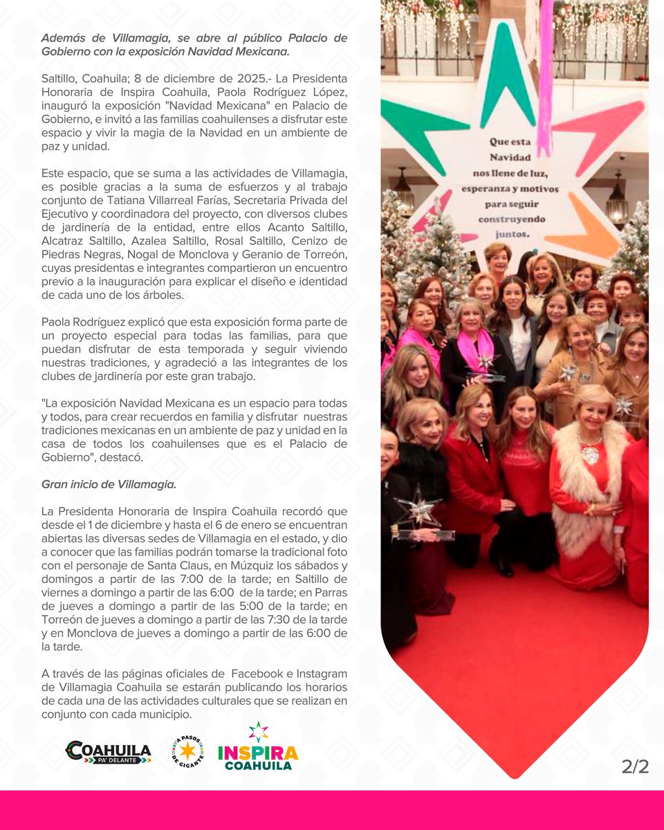Invitan <a href="/manolojim/">Manolo Jiménez Salinas</a> y Paola Ro a disfrutar de la magia de la navidad en Palacio de Gobierno.

#CoahuilaPaDelante #APasosDeGigante