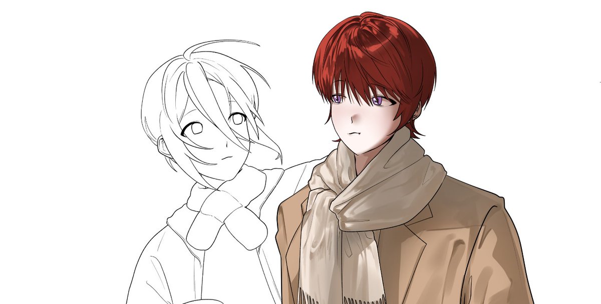 머리카락이랑 손가락 그리기를 하염없이 미뤄