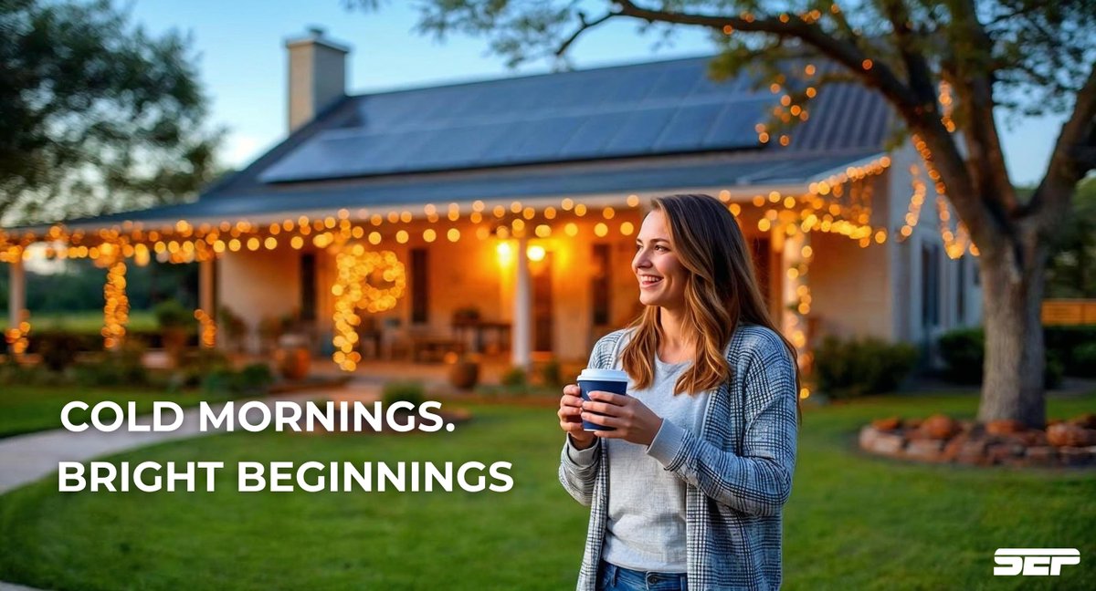Cold mornings. Coffee in hand. Sun still doing its thing.
Power your chilliest mornings with Solar Power.

Solar Edge Pros. Solar Done Right.

👉 Learn how solar can work for you. calendly.com/solar-info/25-…

#SolarPower #SolarEnergy #DecemberChill #solaredgeprosdelivers