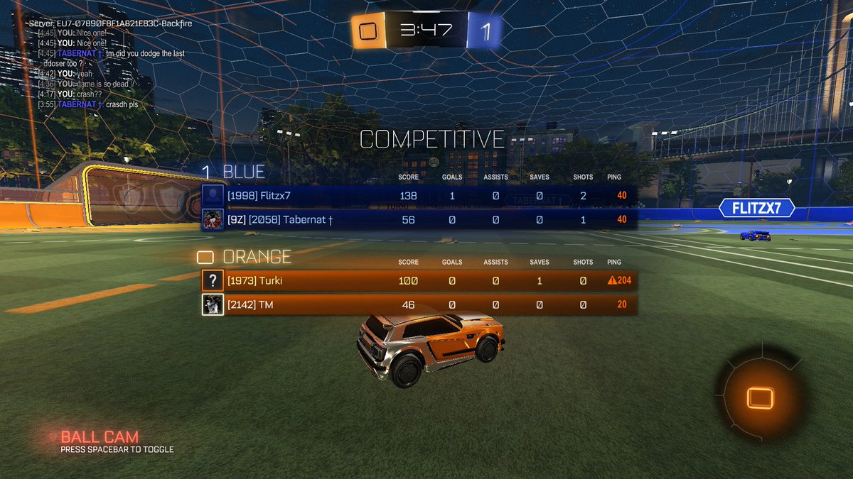 #ROCKETLEAGUEISDEAD ddosed 3 times in a row please sort this game out its unplayable