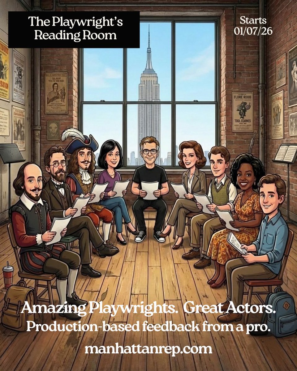ManhattanRep's tweet image. Come join me, Ken Wolf, &amp;amp; some of the most talented actors ever to grace the stage at Manhattan Repertory Theatre for a one-of-a-kind opportunity, to develop your play with professional actors.

Book it before it's too late!

manhattanrep.com/reading-room

#playwriting #plays #drama