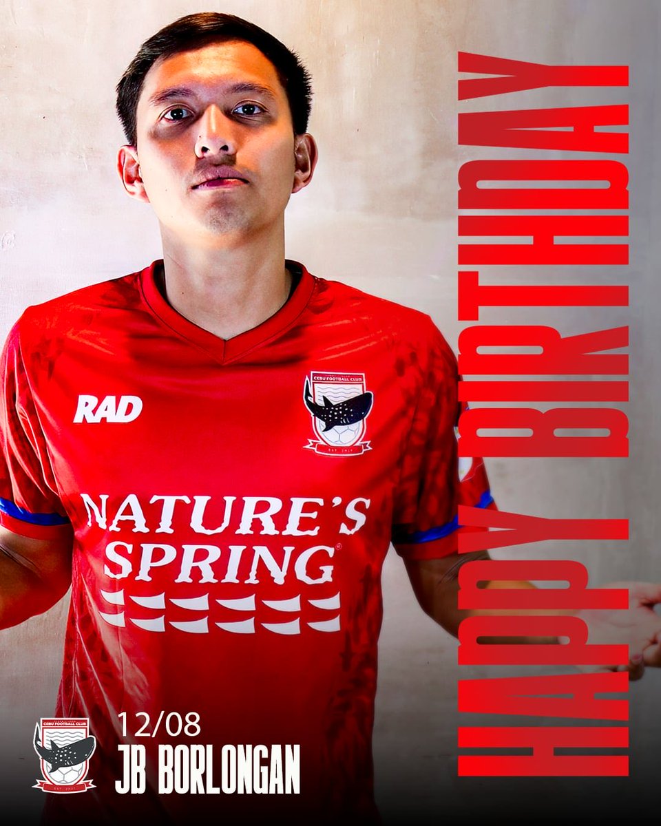 Happy Birthday JB Borlongan! ⚽🎉
To our smooth and reliable forward. Thank you for the composure, creativity, and heart you bring every game. Wishing you an amazing year ahead!

#CebuFC #TaraCebu 🐋❤️