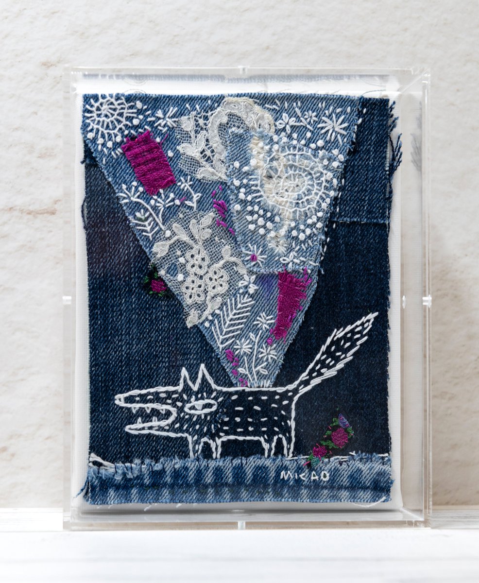 個展出典中の作品。 タイトル：天使になったオオカミ 愛の詩絵）原画