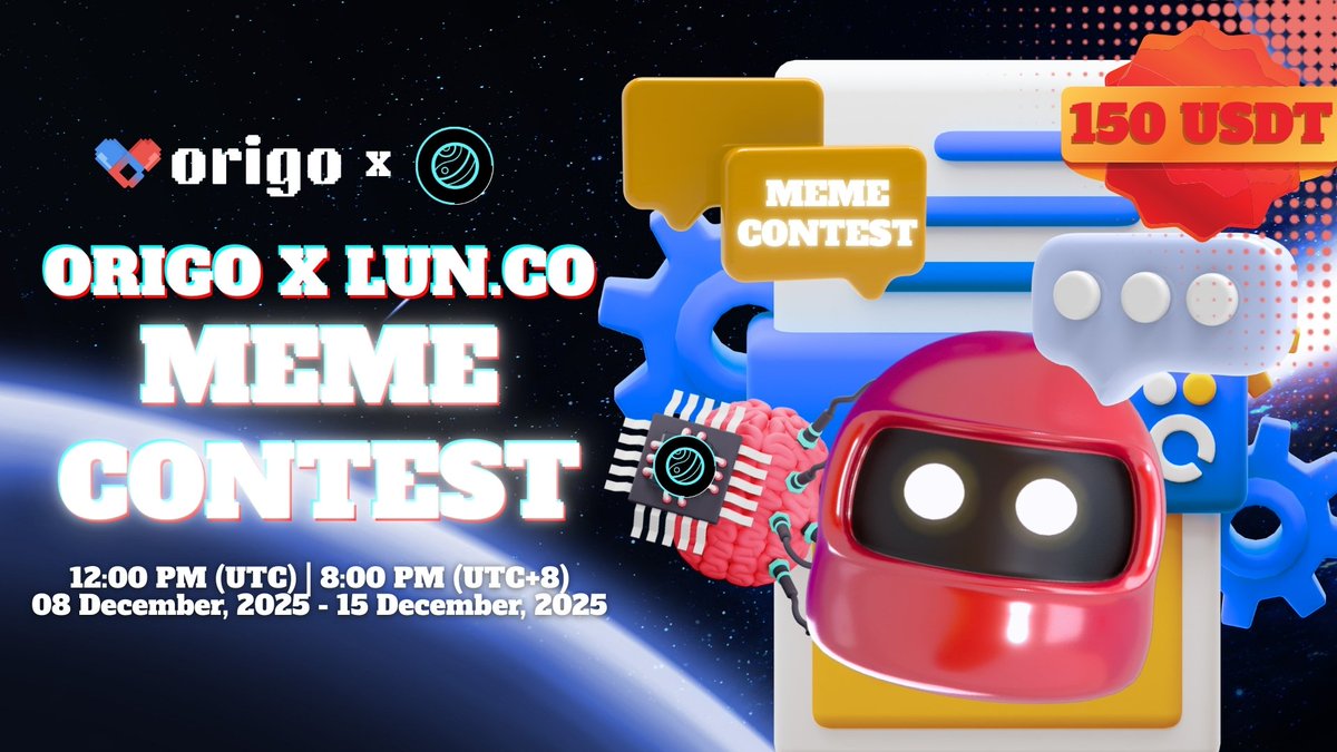 To celebrate the rollout of our AI bot built with <a href="/LunCoSim/">LunCo.eth(🌍🚀🌖)</a>, the community-powered #Origo Meme Contest is LIVE!! 🤖🍾🔥

🟦 How to Enter
① Follow @OrigodotFun
② RT + Like
③ Create Origo-themed memes featuring Origo elements: mechanisms, features, vibes, experiences, or