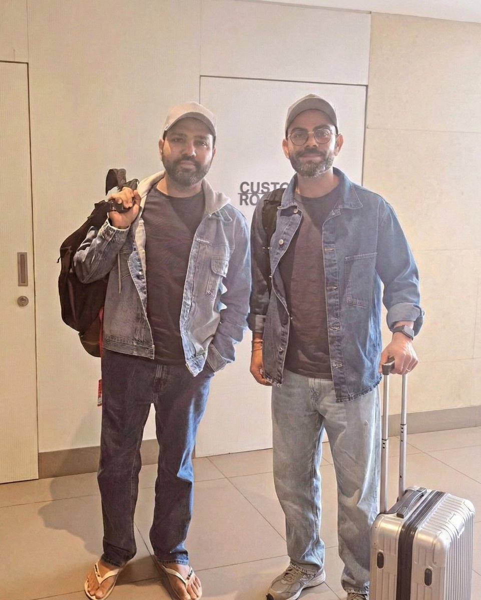 Kushacritic's tweet image. We got Rohit Sharma and Virat Kohli twinning before GTA VI 😁