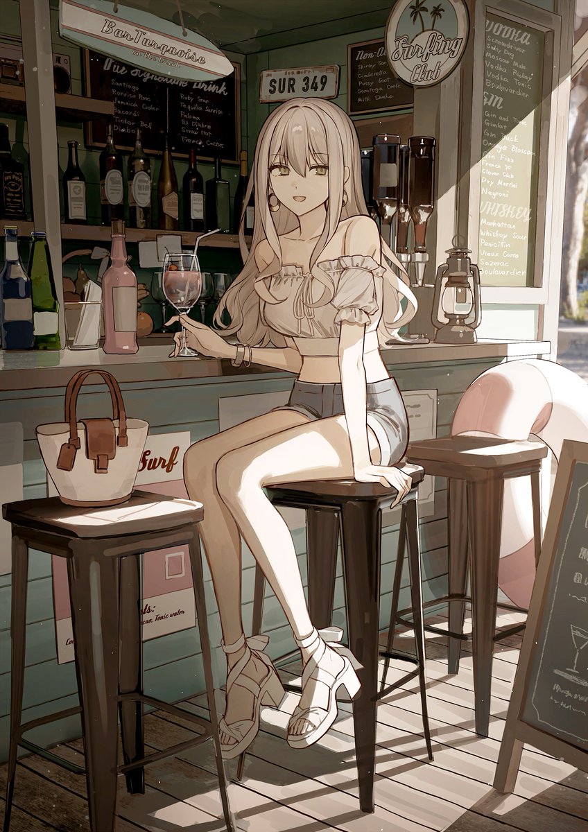 #今年も残りわずかなので今年一番伸びた絵を貼る
ビーチバー