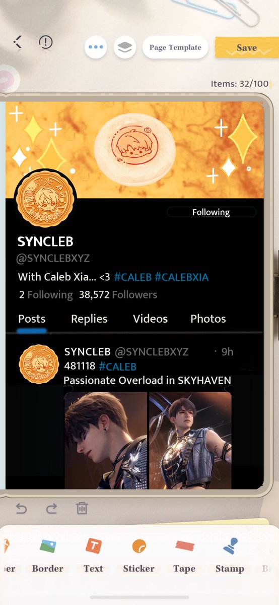 sanasfaee's tweet photo. I made an idol fansite for caleb in journal 📹 https://t.co/ejs4gTJPzV