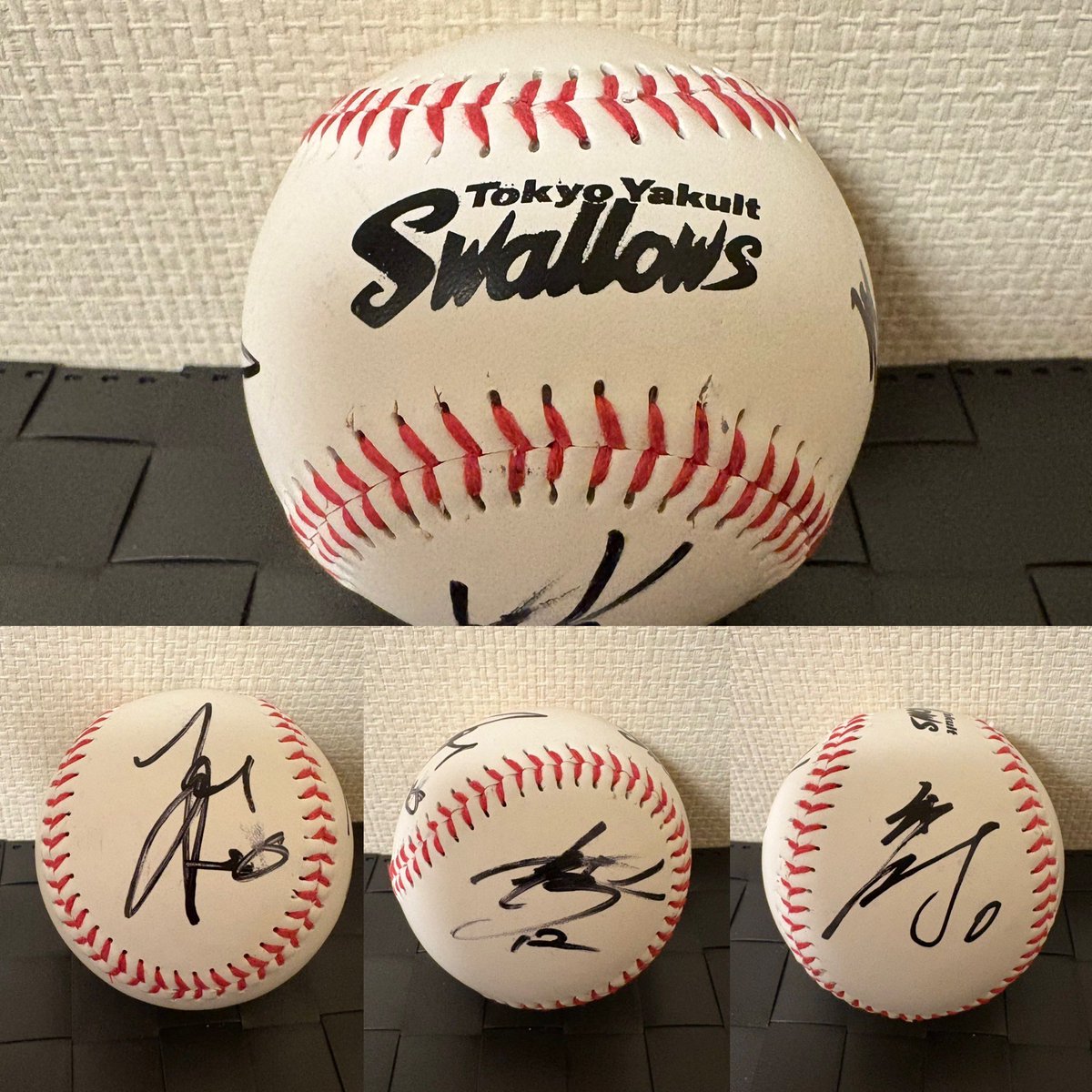 上司から🐧選手3名の直筆サインの入った ボールをいただきましたヽ