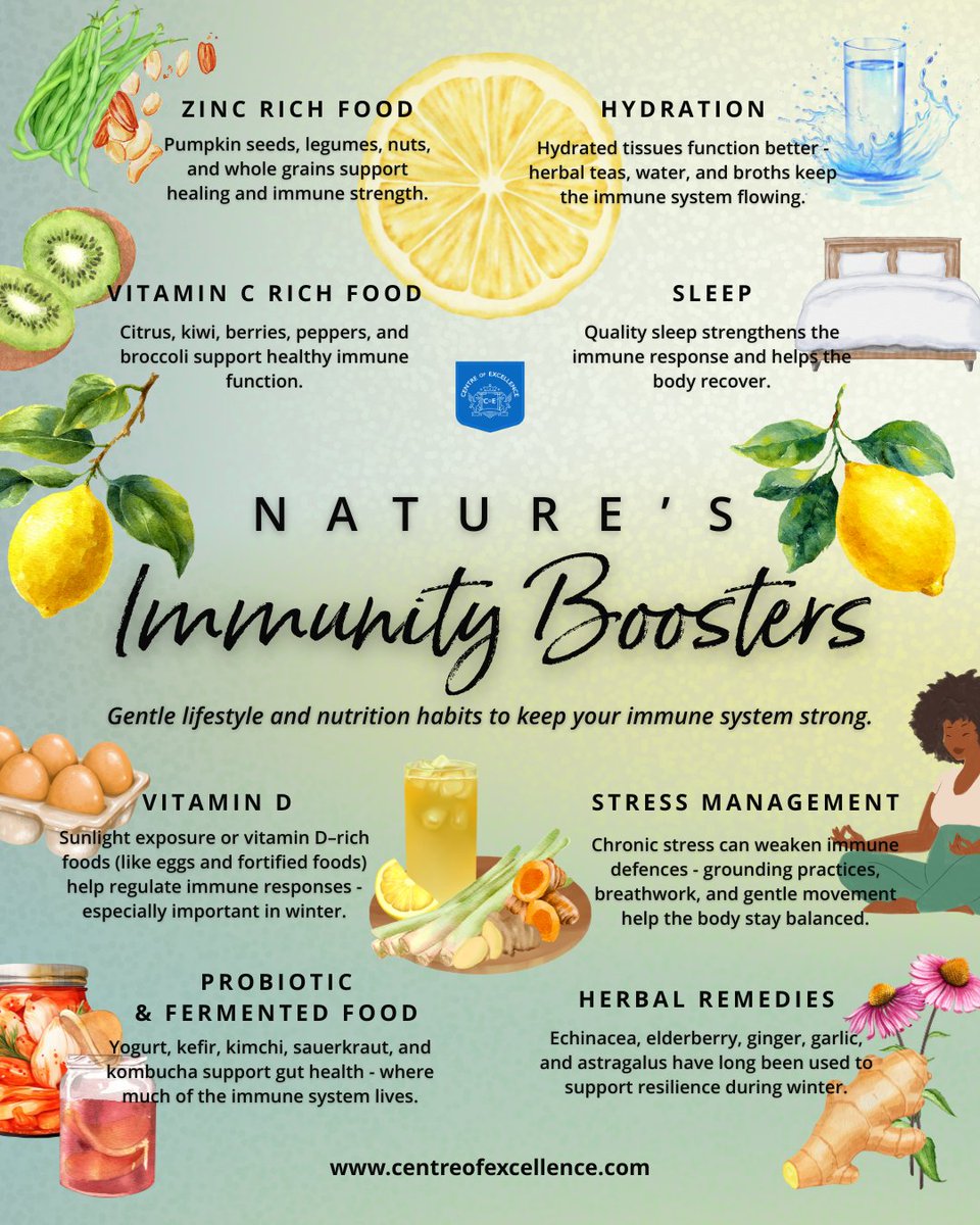 Give your immune system a little support with habits rooted in good sleep, nourishing foods, hydration, and gentle self-care 🌿✨