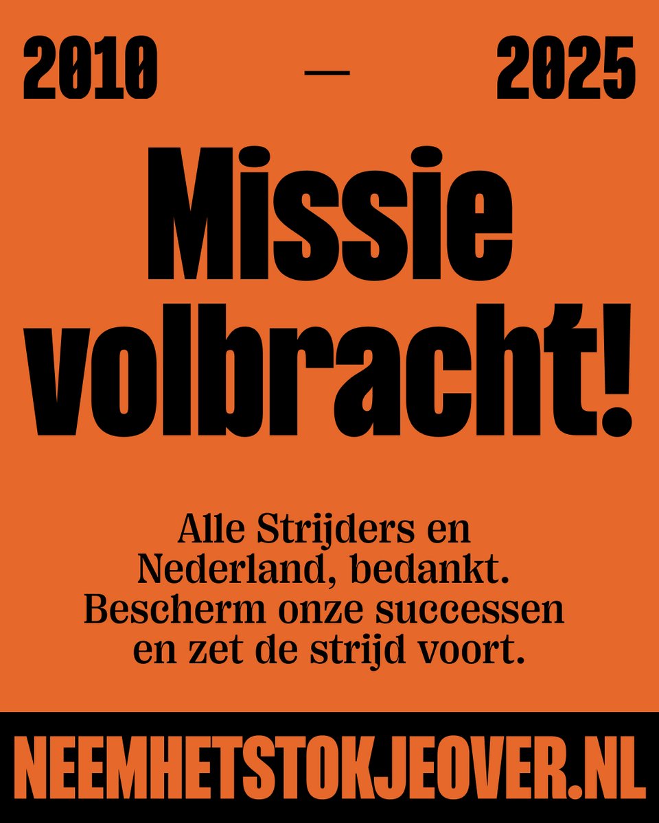 TheRebelThePoet's tweet image. MISSIE VOLBRACHT✅️

In 2010 besloot een groep Nederlanders om de strijd aan te gaan voor een inclusief Sinterklaasfeest zonder zwarte piet. Na 15 jaar strijd en impact nemen we afscheid. We hebben succesvol onze drie doelen behaald en dragen het stokje over aan de samenleving.