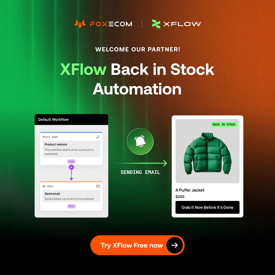 Out-of-stock ≠ lost revenue.

Meet XFlow, our new tech partner for Shopify brands. More than a basic “it’s back” alert, XFlow acts like a workflow engine for back-in-stock: automate restock emails, segment customers, and recover more revenue from existing traffic 🎯

🔥 Free to