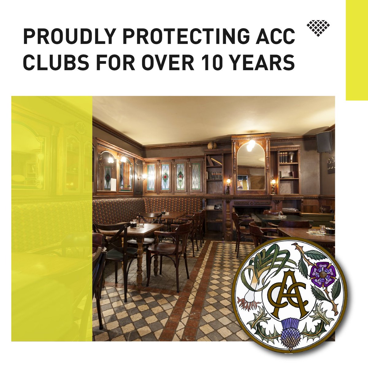 Conservative Clubs are institutions in our communities up and down the UK.

Our dedication to personal, face-to-face service and dedication to using reputable, UK-based insurers with cover designed with ACC clubs in mind, means we've been trusted by the association for over a