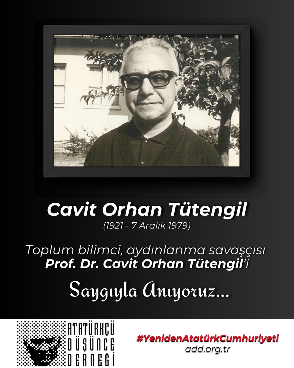 Emperyalizm taşeronu faşist çetelerin 12 Eylül 1980 darbesine ortam hazırlama amaçlı aydın cinayetlerinden birinin kurbanı da ülkemizin yüz akı Bilim İnsanı, Aydınlanma Devrimcisi, Sosyoloji Hocası Prof. Dr. Cavit Orhan Tütengil olmuştu. Alçakça katledilişinin yıl dönümünde
